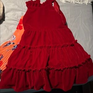 Janie and Jack Red Ruffle Dress no flaws